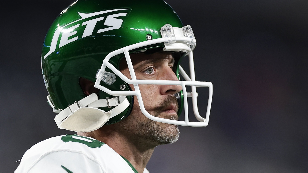 Aaron Rodgers verletzte sich im Spiel der New York Jets gegen die Buffalo Bills schwer.