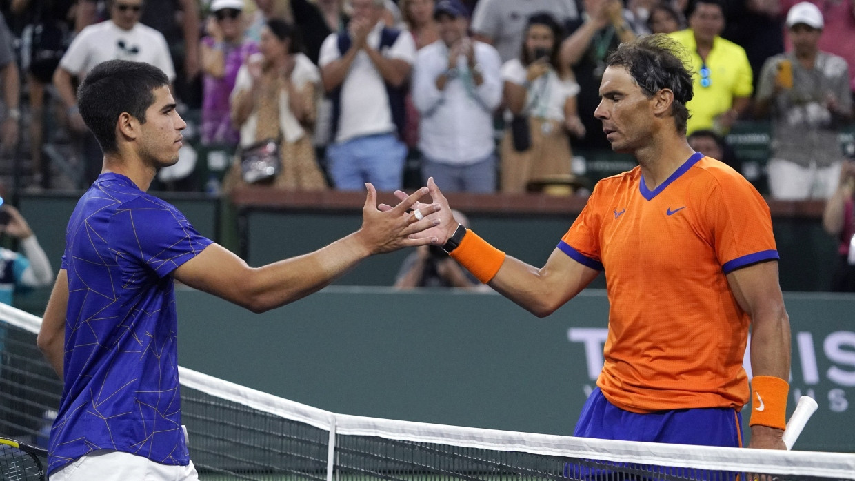 Treten gemeinsam für Spanien an: Rafael Nadal (rechts) und Carlos Alcaraz