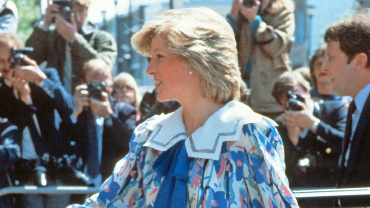 Der Stoff der Achtzigerjahre: Prinzessin Diana in einem Kleid mit Liberty-Druck während ihrer Schwangerschaft mit Prinz Harry