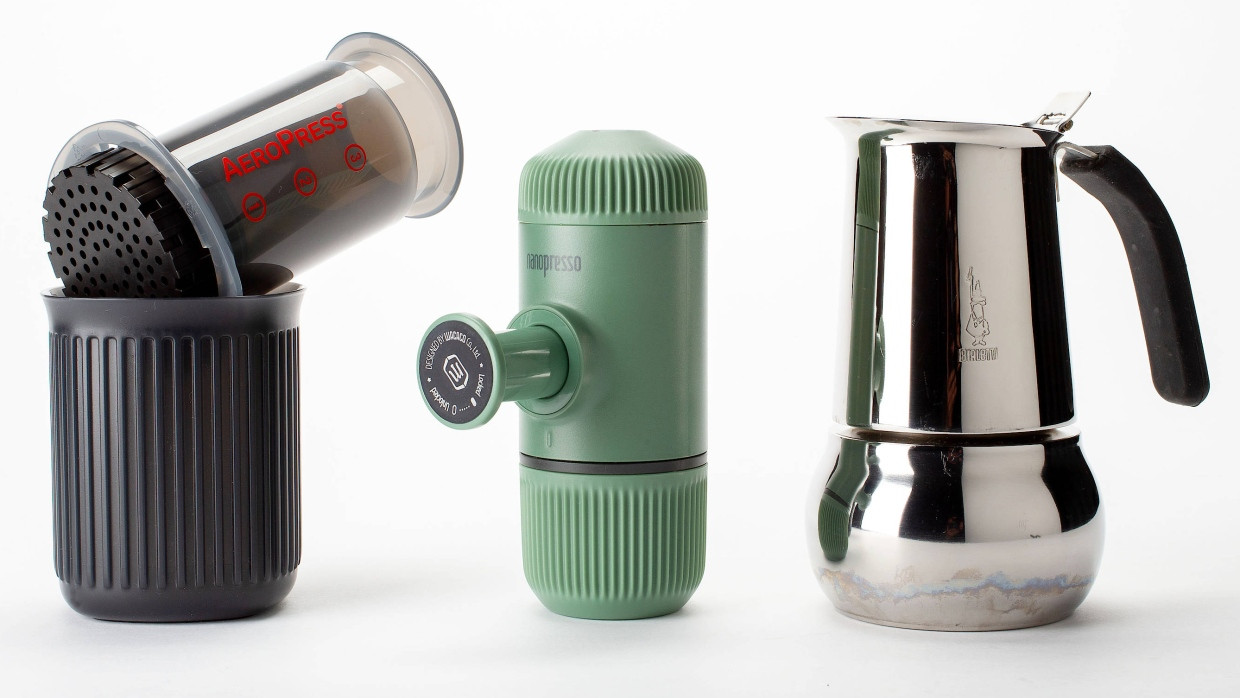 So kann es auch laufen: Aeropress, Nanopress und eine Caffettiera von Bialetti