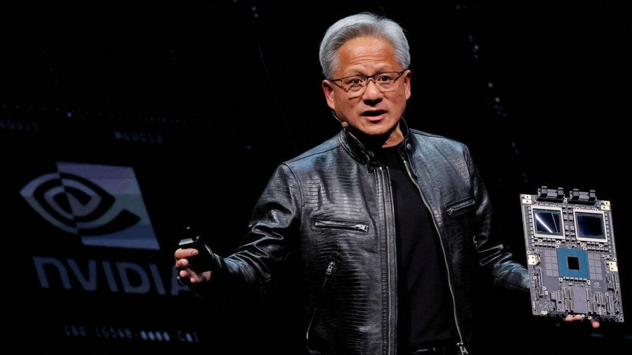 Immer neue Chips: Jensen Huang mit dem Blackwell