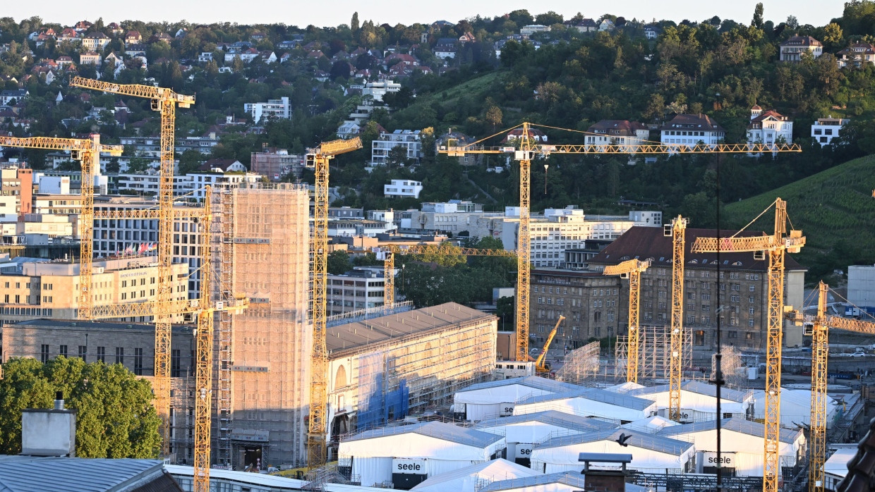 Die Baustelle des milliardenschweren Bahnprojekts Stuttgart 21