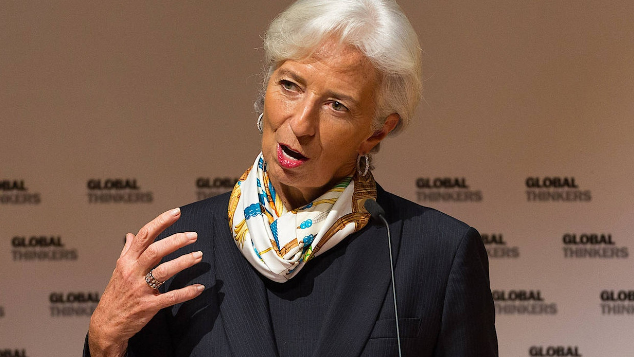 Christine Lagarde in Hongkong.