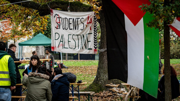 „Students 4 Palestine“: Proteste propalästinensischer Aktivisten sind an der Goethe-Universität Alltag.