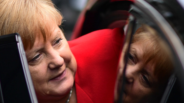 Konnte noch in den Spiegel schauen: Bundeskanzlerin Angela Merkel nach dem Besuch in der Bundespressekonferenz am 19. Juli 2019.