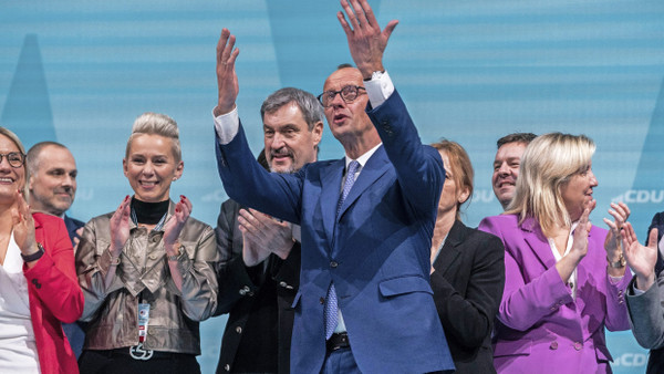 Friedrich Merz und Markus Söder am Montag auf dem CDU-Parteitag