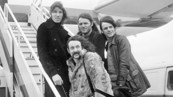 Roger Waters, Nick Mason, Dave Gilmour und Richard Wright (von links nach rechts) auf eine mBild aus dem Jahr 1972