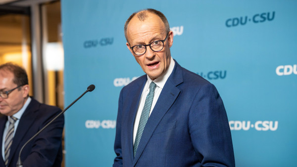 Der CDU-Vorsitzende und Kanzlerkandidat Friedrich Merz am Dienstag in Berlin