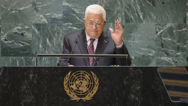 Der Präsident der Palästinensischen Autonomiebehörde, Mahmud Abbas, spricht im September 2024 vor der Generalversammlung er Vereinten Nationen in New York.