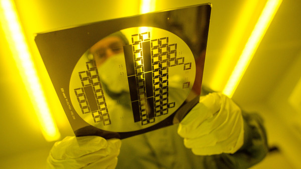 Eine Chip-Maske zur Belichtung eines Silizium-Wafers