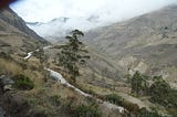 View of the valley from the train