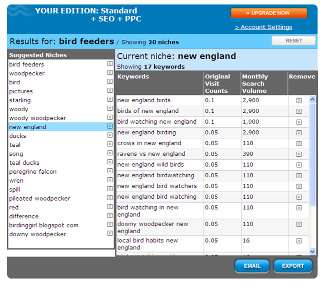 Organizing big keyword lists into themes using a Keyword Grouping Tool