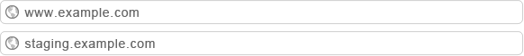 Staging URL example