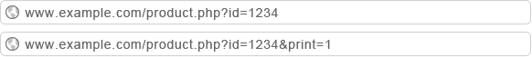 Print parameter URL example