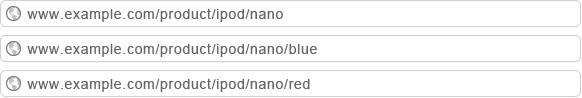 Product color URL examples