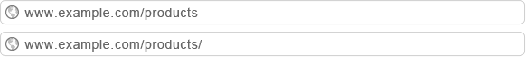 Trailing slash example