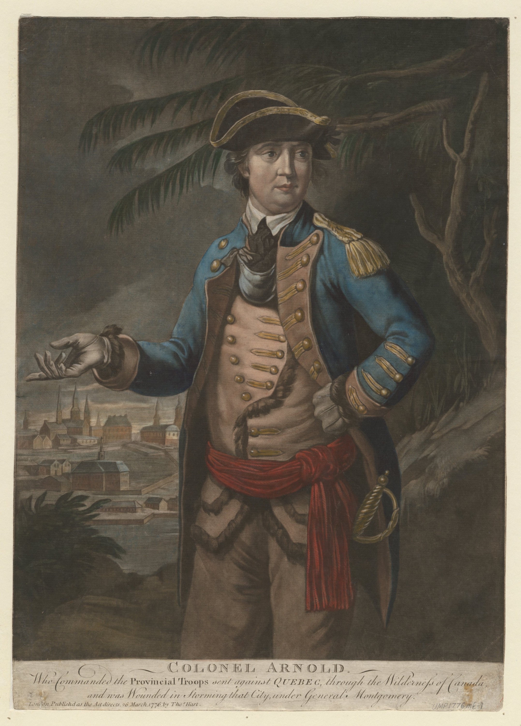 Colonel Arnold, Thomas Hart, 1776, Prints, Drawings and Watercolors from the Anne S.K. Brown Military Collection. Brown Digital Repository. Brown University Library.