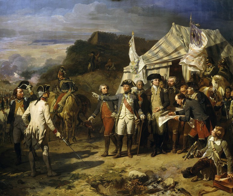 Bataille de Yorktown by Auguste Couder, 1836. Courtesy the Palace of Versailles.