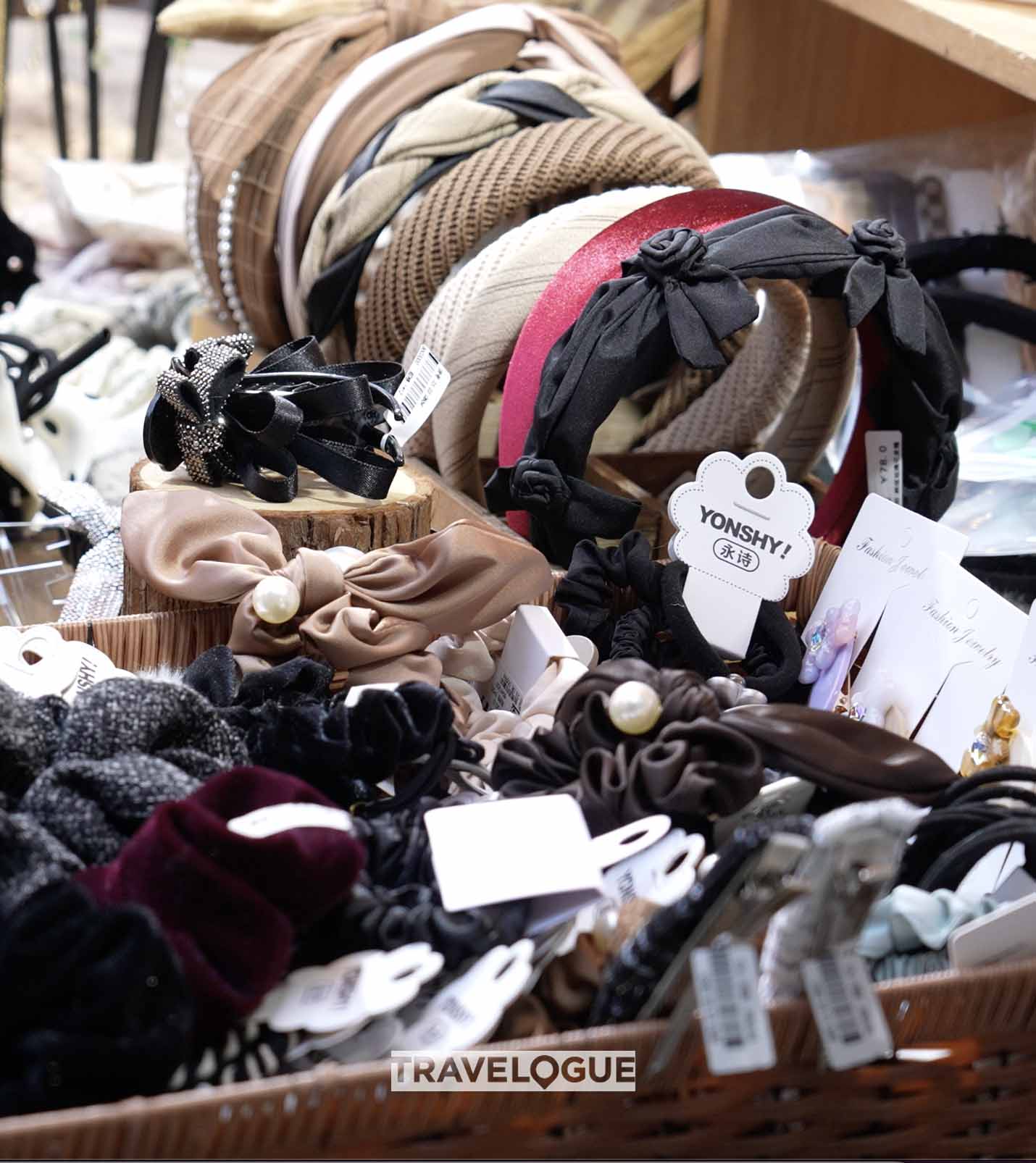 Trendy accessories are seen on sale at the Dongshankou street market in Guangzhou, Guangdong Province. /CGTN