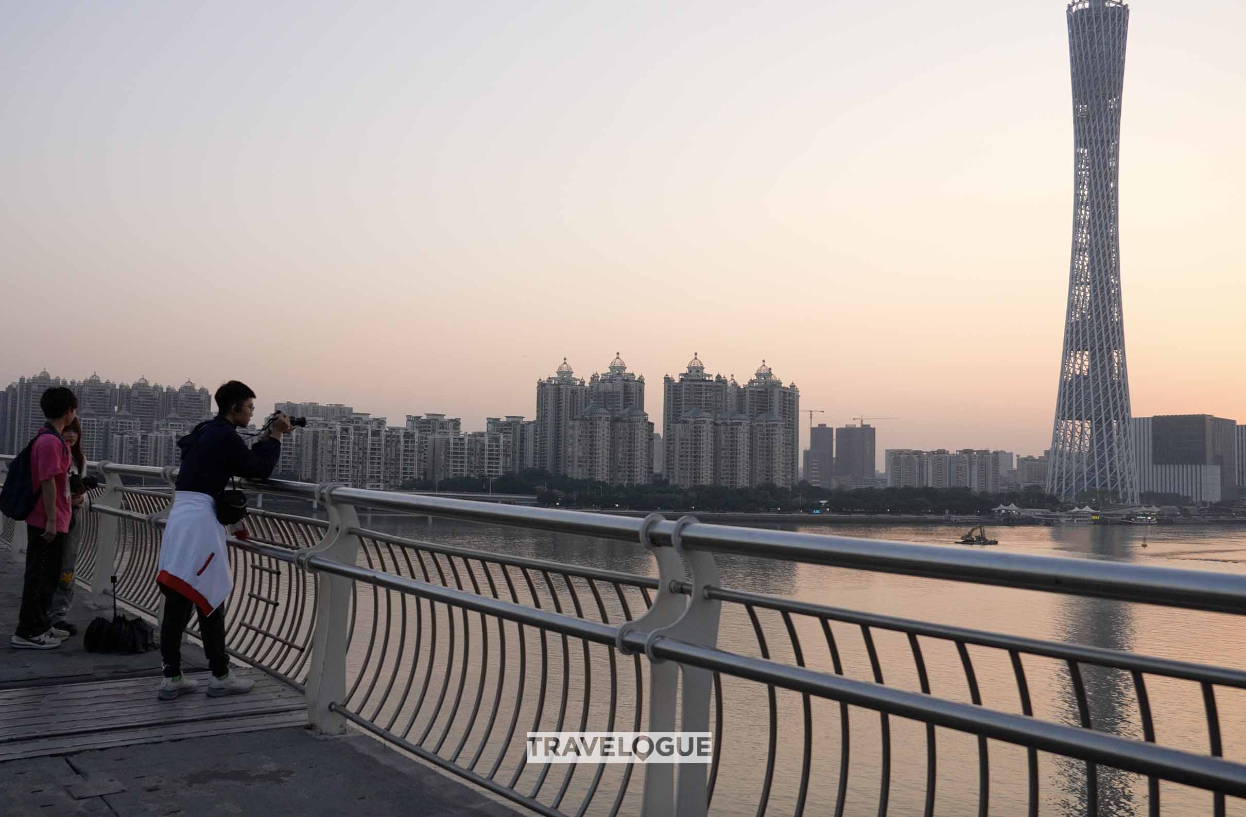 Sunset over the Pearl River in Guangzhou, Guangdong Province /CGTN