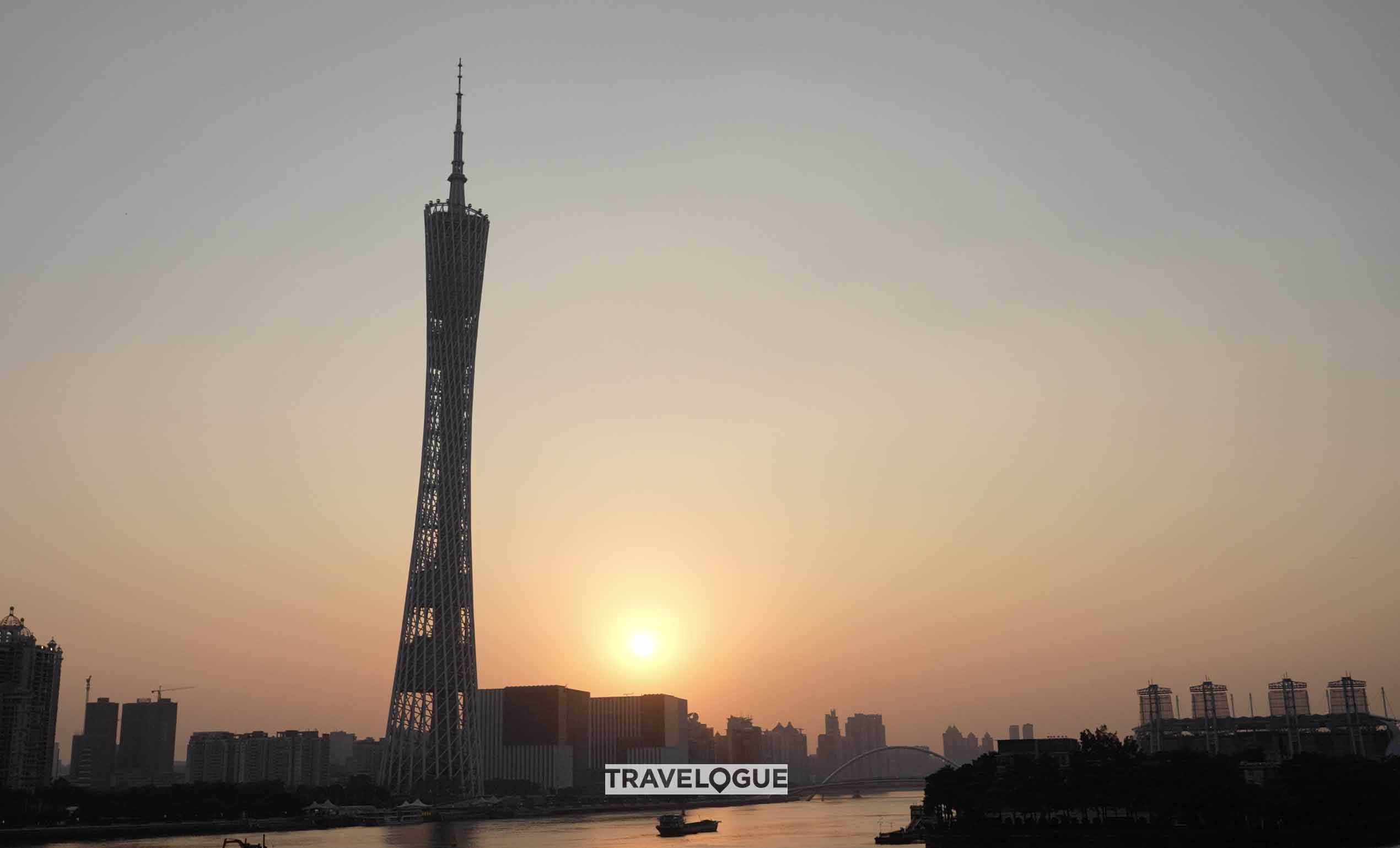 Sunset over the Pearl River in Guangzhou, Guangdong Province /CGTN