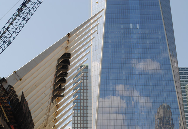 Transit Hub spokes and One World Trade Center