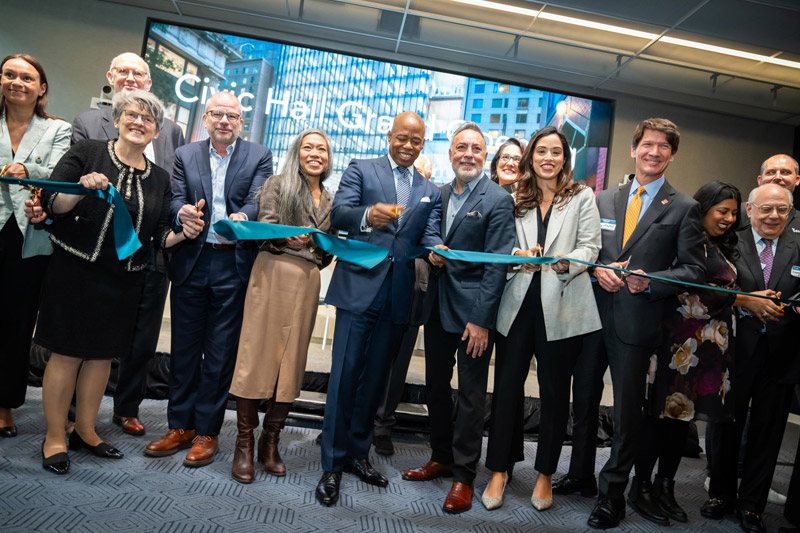 Picture of ribbon cutting ceremony, via nyc.gov