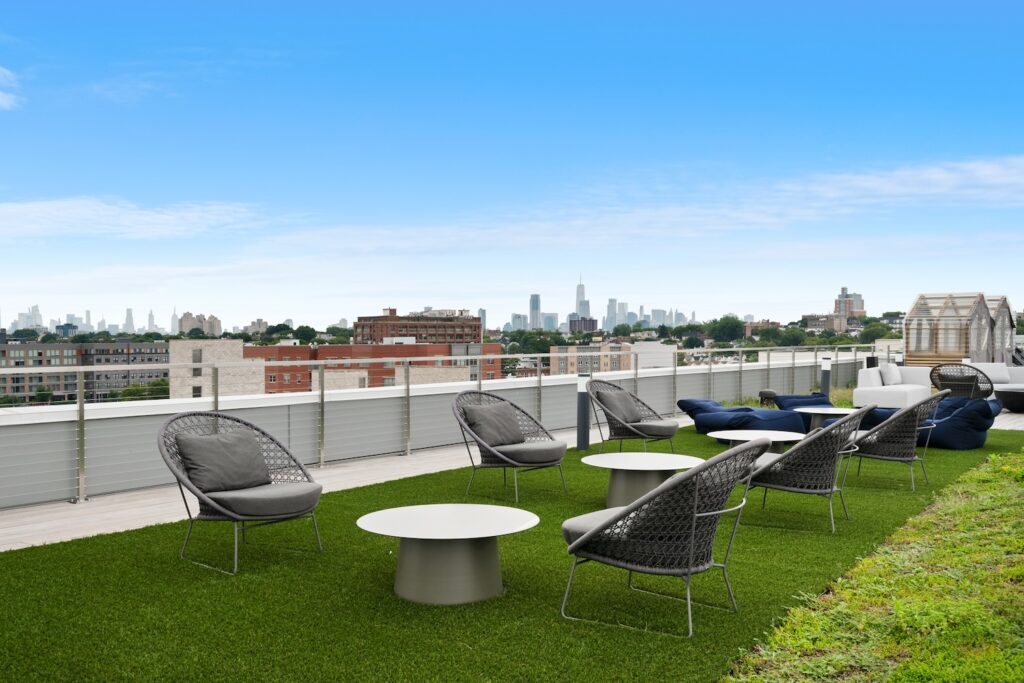 Rendering of roof deck at Birch House, courtesy of Halpern Real Estate Ventures