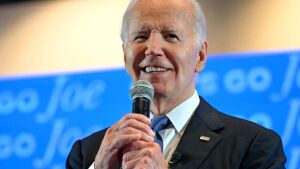 President Biden told campaign staffers that he is staying in the presidential race.speaks at a Biden-Harris campaign debate watch party in Atlanta, Georgia, on June 27, 2024, after President Biden debated former US President and Republican Presidential candidate Donald Trump. (Photo by Mandel NGAN / AFP) (Photo by MANDEL NGAN/AFP via Getty Images)