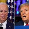 Left: U.S. President Joe Biden speaks at an event marking the 12th anniversary of the Deferred Action for Childhood Arrivals (DACA) program in the East Room at the White House on June 18, 2024 in Washington, DC. Right: Republican presidential candidate former President Donald Trump speaks at a campaign event at 180 Church, Saturday, June 15, 2024, in Detroit.