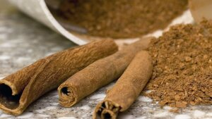 Stick and ground cinnamon is displayed for a photograph in Concord, N.H., on March 2, 2008.