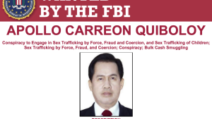 The FBI's Most Wanted poster for Pastor Apollo Quiboloy refers to his aliases — including 