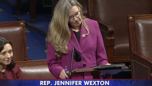 Rep. Jennifer Wexton, D-Va., was diagnosed with a degenerative neurological disorder last year that has inhibited her mobility and hampered her voice. On July, 25 she debuted the use of an AI tool built to mirror her own voice in a speech on the House floor.