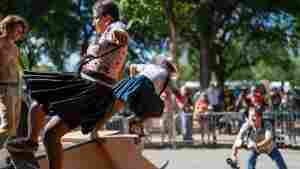 Bolivian skateboarders at Smithsonian Folklife Festival 2024