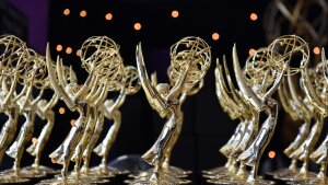 Emmy statues before the awards ceremony in 2018.