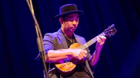 Jake Shimabukuro playing the ukuele. 