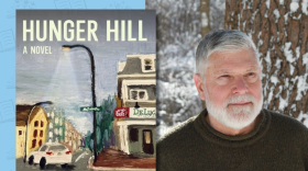 Hunger Hill book cover and a photo of author Philip C. Baker.