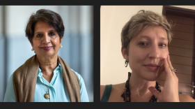 Photos of Nirumpana Rao and Emily Schmall.