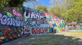 The Manette Graffiti Wall in Bremerton, Washington.