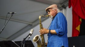 Charles Lloyd performs at the New Orleans Jazz and Heritage Festival on Saturday, April 28, 2018, in New Orleans.