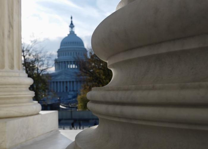 View of Capitol building from Supreme Court