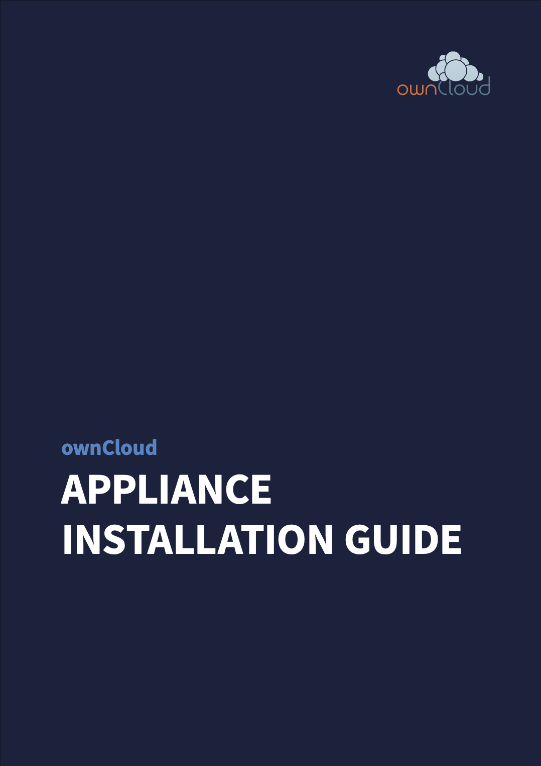 ownCloud Appliance installation guide