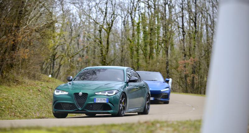 Ferrari Purosangue x Alfa Romeo Giulia Quadrifoglio : une Ferrari peut en cacher une autre - Berline joyeuse