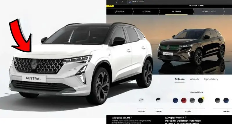  - Panique chez Renault : les images du futur Austral restylé malencontreusement publiées sur le configurateur de la marque.