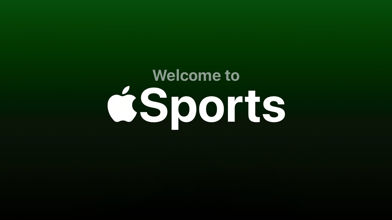 Welcome to Apple Sports text on a gradient green background with the Apple logo.