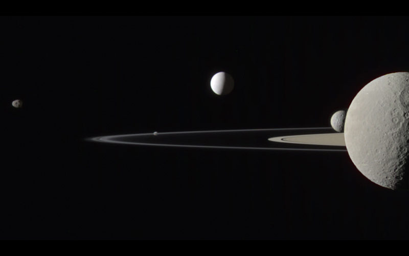 Saturn and moons