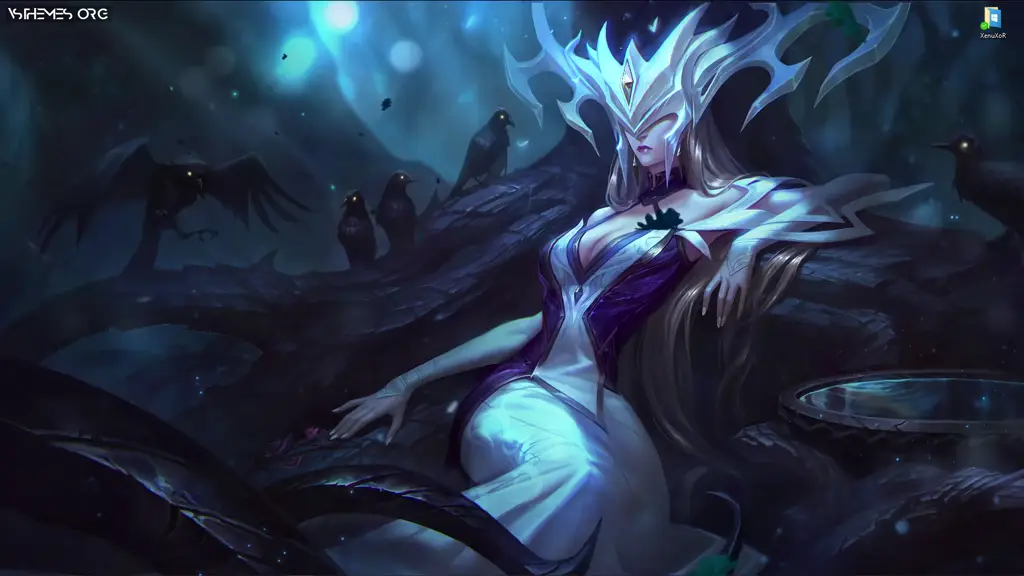 Video demonstration: Live wallpaper «Lissandra and the crows-League of Legends»