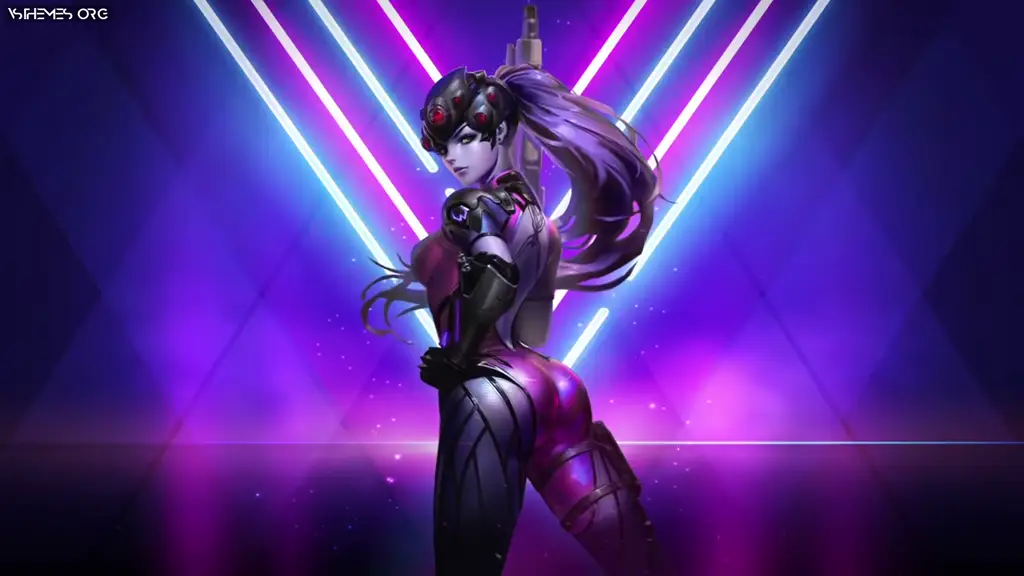 Video demonstration: Live wallpaper «Widowmaker Neon Overwatch 4K»