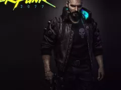 The protagonist of Cyberpunk 2077 in 4K