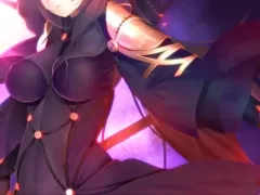 Anime Girl with a fiery spear - Fate grand order